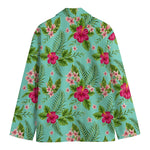 Hibiscus Plumeria Flowers Pattern Print Men's Blazer