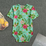 Hibiscus Plumeria Flowers Pattern Print Men's Bodysuit