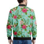 Hibiscus Plumeria Flowers Pattern Print Men's Bomber Jacket