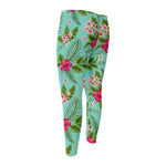 Hibiscus Plumeria Flowers Pattern Print Men's Compression Pants