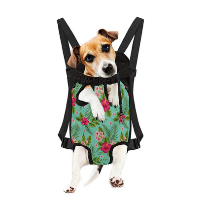 Hibiscus Plumeria Flowers Pattern Print Pet Carrier Backpack