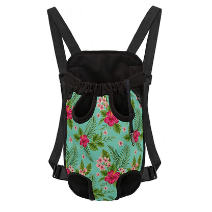 Hibiscus Plumeria Flowers Pattern Print Pet Carrier Backpack