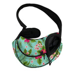 Hibiscus Plumeria Flowers Pattern Print Pet Sling Carrier