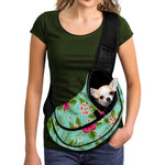 Hibiscus Plumeria Flowers Pattern Print Pet Sling Carrier