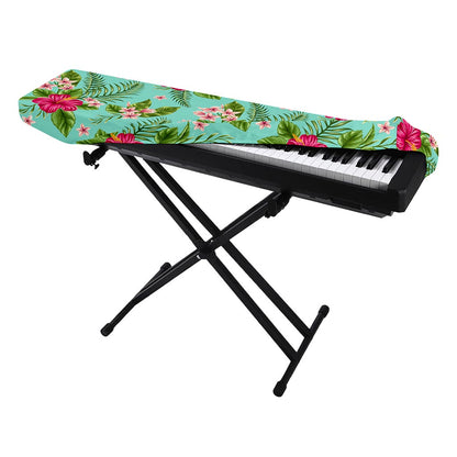 Hibiscus Plumeria Flowers Pattern Print Piano Keyboard Cover