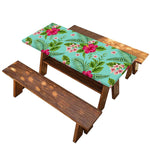 Hibiscus Plumeria Flowers Pattern Print Picnic Table Cover