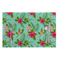 Hibiscus Plumeria Flowers Pattern Print Placemat