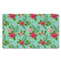 Hibiscus Plumeria Flowers Pattern Print Polyester Doormat