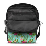 Hibiscus Plumeria Flowers Pattern Print Rectangular Crossbody Bag