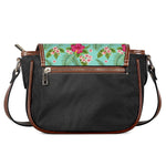 Hibiscus Plumeria Flowers Pattern Print Saddle Bag