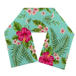 Hibiscus Plumeria Flowers Pattern Print Scarf