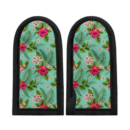 Hibiscus Plumeria Flowers Pattern Print Skillet Handle Cover