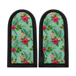 Hibiscus Plumeria Flowers Pattern Print Skillet Handle Cover