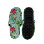 Hibiscus Plumeria Flowers Pattern Print Slippers