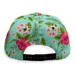 Hibiscus Plumeria Flowers Pattern Print Snapback Cap