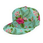 Hibiscus Plumeria Flowers Pattern Print Snapback Cap