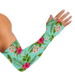 Hibiscus Plumeria Flowers Pattern Print Sun Protection Arm Sleeves