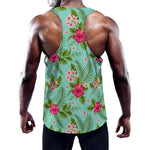 Hibiscus Plumeria Flowers Pattern Print Training Tank Top