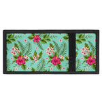 Hibiscus Plumeria Flowers Pattern Print Trifold Wallet