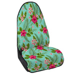 Hibiscus Plumeria Flowers Pattern Print Waterproof Car Seat Cover