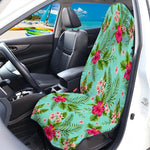 Hibiscus Plumeria Flowers Pattern Print Waterproof Car Seat Cover