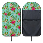 Hibiscus Plumeria Flowers Pattern Print Waterproof Car Seat Cover
