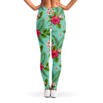 Hibiscus Plumeria Flowers Pattern Print Women's Leggings