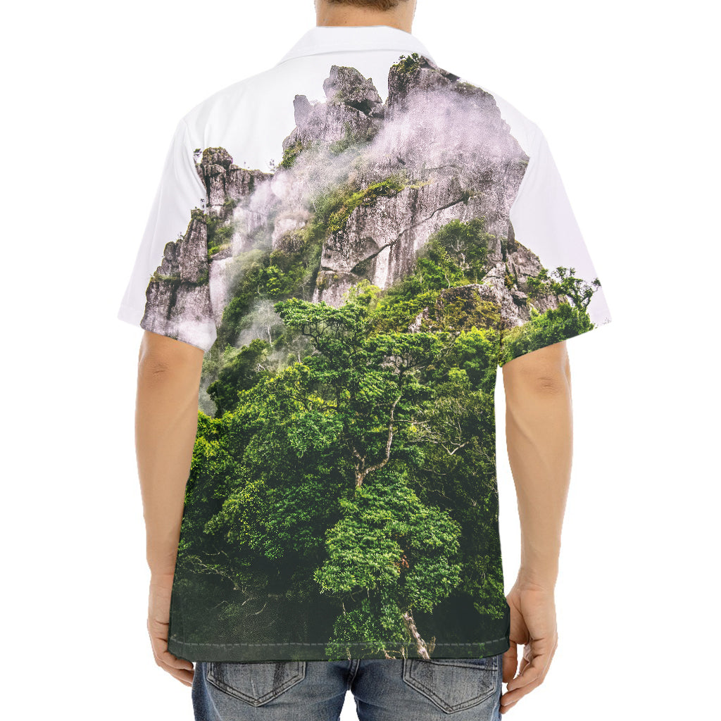 High Mountain Print Aloha Shirt