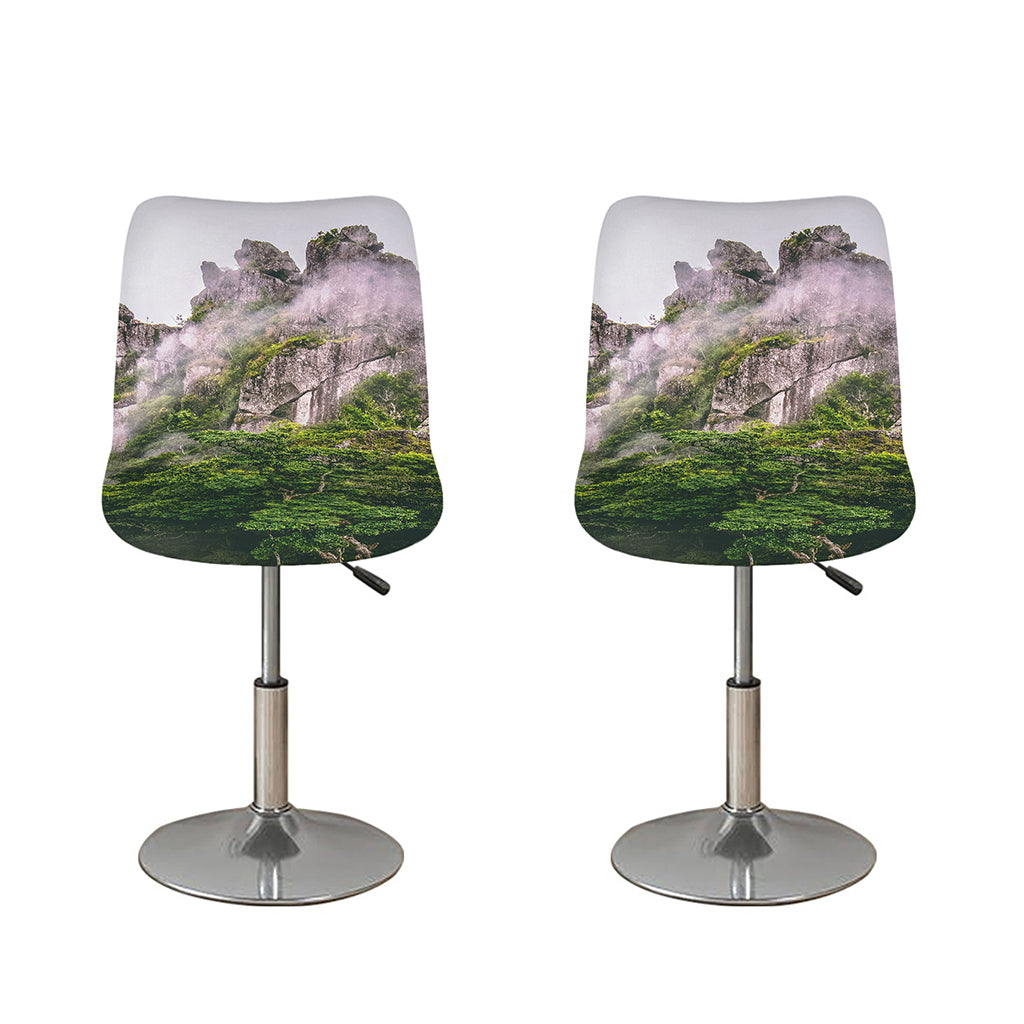 High Mountain Print Bar Stool Covers