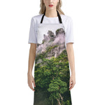 High Mountain Print Bib Apron With Pocket
