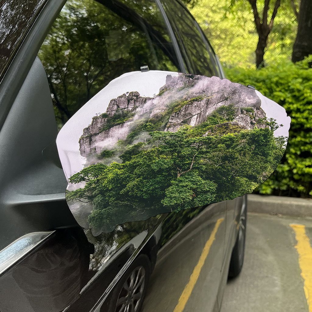 High Mountain Print Car Side Mirror Covers