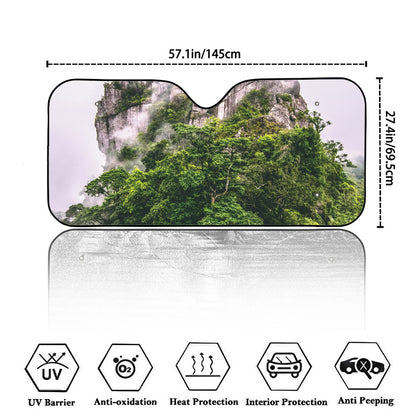 High Mountain Print Car Windshield Sun Shade
