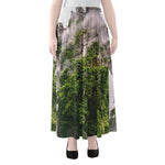 High Mountain Print Chiffon Maxi Skirt