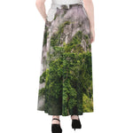 High Mountain Print Chiffon Maxi Skirt