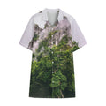 High Mountain Print Cotton Hawaiian Shirt