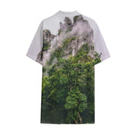 High Mountain Print Cotton Hawaiian Shirt