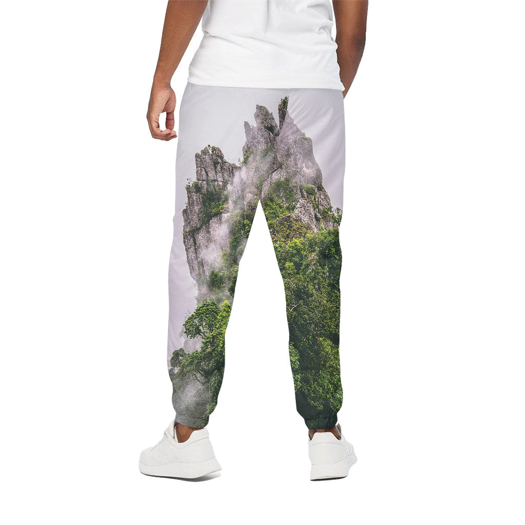 High Mountain Print Cotton Pants