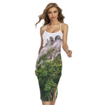 High Mountain Print Cross Back Cami Dress
