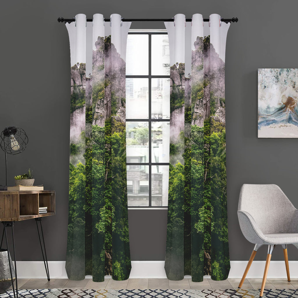 High Mountain Print Curtain