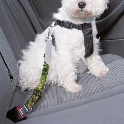 High Mountain Print Dog Seat Belt