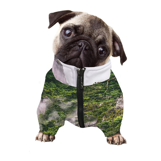 High Mountain Print Dog Zip Up Jacket
