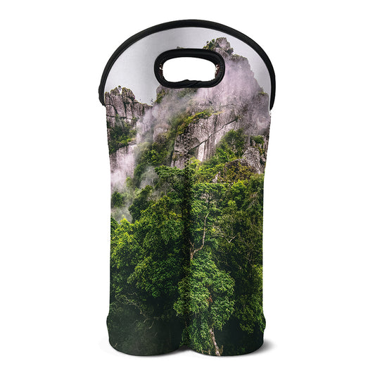 High Mountain Print Double Neoprene Wine Tote