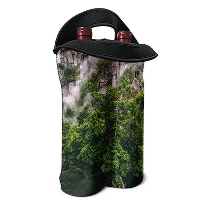 High Mountain Print Double Neoprene Wine Tote