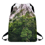 High Mountain Print Drawstring Backpack