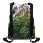High Mountain Print Drawstring Backpack