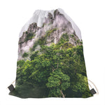 High Mountain Print Drawstring Bag