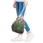 High Mountain Print Drawstring Bag