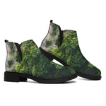 High Mountain Print Flat Ankle Boots