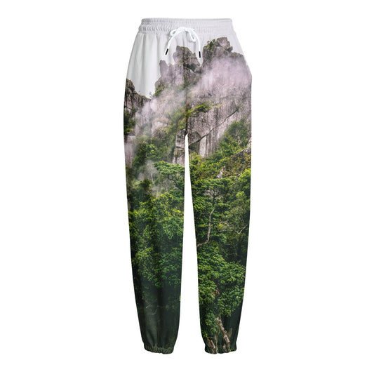High Mountain Print Fleece Lined Knit Pants
