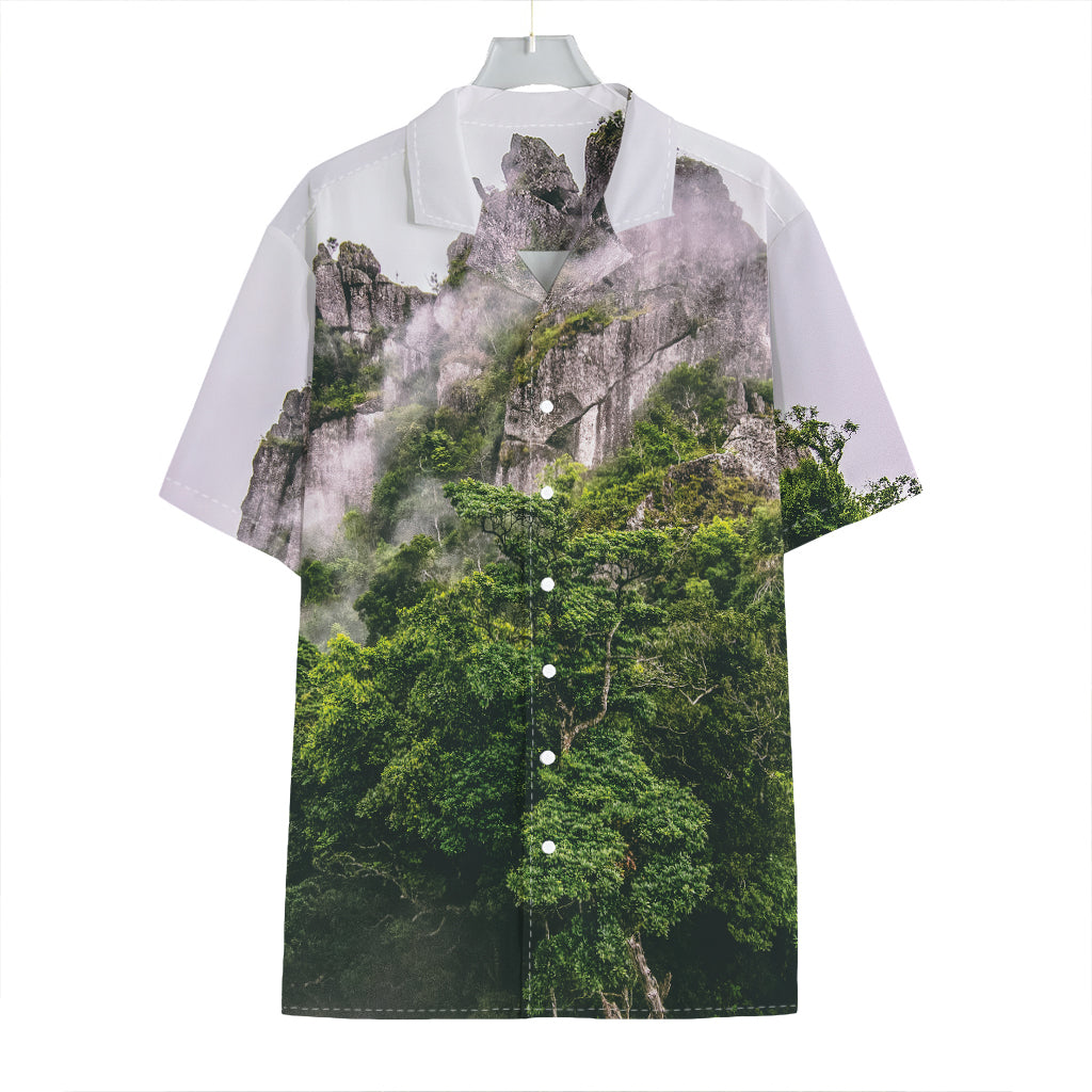 High Mountain Print Hawaiian Shirt